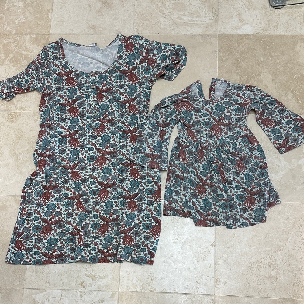 Kate Quinn Organics Floral Patterned mommy and me dresses